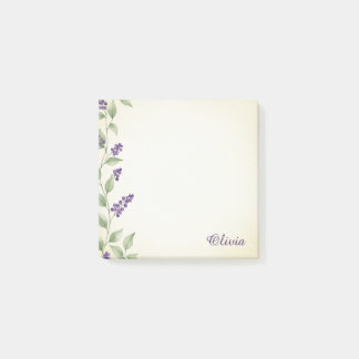 Benutzerdefinierte Lavendel-Blumen-Aquarell-Notizz Post-it Klebezettel