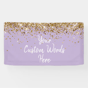 Benutzerdefinierte Lavendel-Lila und Goldene Gebur Banner
