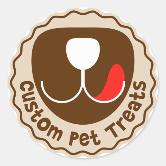 Benutzerdefinierte Leckereien für Haustiere Runder Aufkleber (Vorderseite)