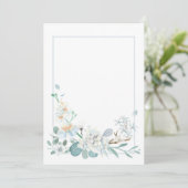 Benutzerdefinierte leere Anemone Blumen Save The Date (Stehend Vorderseite)