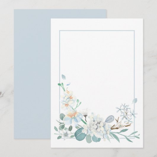 Benutzerdefinierte leere Anemone Blumen Save The Date (Vorne/Hinten)