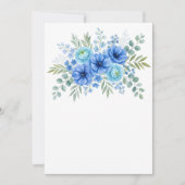 Benutzerdefinierte leere blaue Blumen Save The Date (Vorderseite)