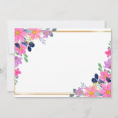 Benutzerdefinierte leere Hot Pink Blumen Save The Date (Vorderseite)