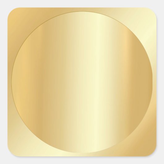 Benutzerdefinierte leere Imitate Gold-Vorlage Eleg Quadratischer Aufkleber (Vorderseite)