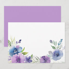 Benutzerdefinierte leere lila blaue Blumen Save The Date