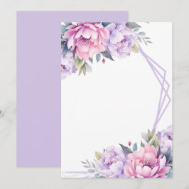 Benutzerdefinierte leere lila rosa Blumen Save The Date