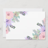 Benutzerdefinierte leere lila rosa Blumen Save The Date (Vorderseite)