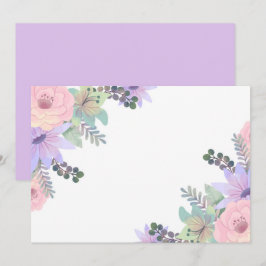 Benutzerdefinierte leere lila rosa Blumen Save The Date