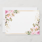 Benutzerdefinierte leere rosa Blumen Save The Date (Vorderseite)