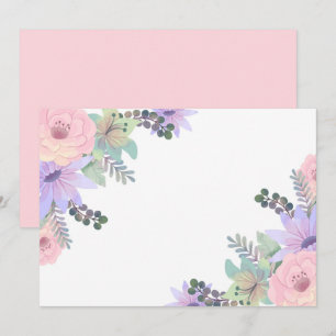 Benutzerdefinierte leere rosa lila Blüten Save The Date