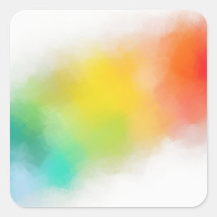 Benutzerdefinierte Leere Vorlage Moderne Abstrakte Quadratischer Aufkleber