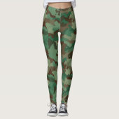 Benutzerdefinierte Leggings der grünen Camouflage (Vorderseite)