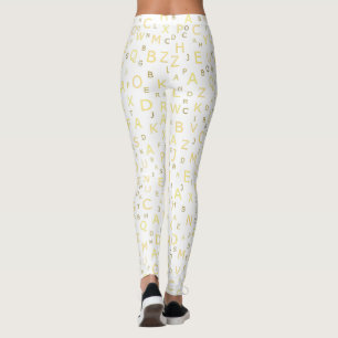 Benutzerdefinierte Leggings farbige Buchstaben aus