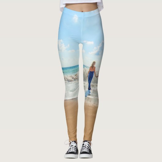Benutzerdefinierte Leggings für das Foto mit Text (Vorderseite)
