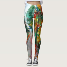 Benutzerdefinierte Leggings Herbstfarbe Kunst