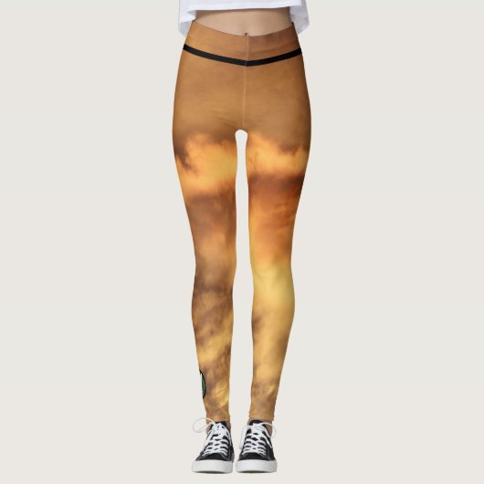 Benutzerdefinierte Leggings INITIAL- UND GOLD-KLOU (Vorderseite)