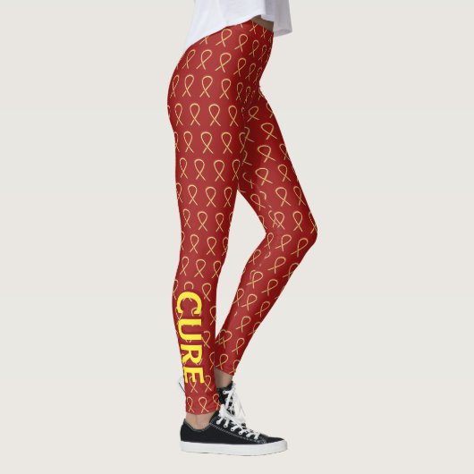 Benutzerdefinierte Leggings mit rotem und gelbem B (Rechts)