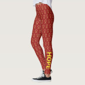 Benutzerdefinierte Leggings mit rotem und gelbem B (Links)