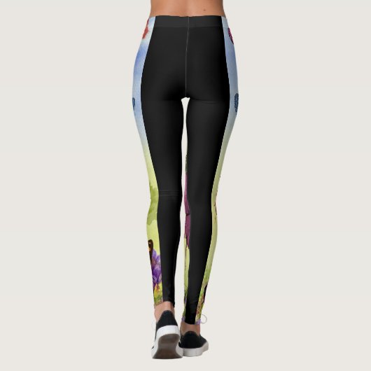 Benutzerdefinierte Leggings MIT SCHALTFLÄDEN (Rückseite)