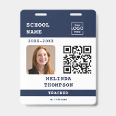 Benutzerdefinierte Lehrer-ID-Karte Schul-QR-Code N Ausweis (Vorderseite)