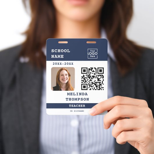 Benutzerdefinierte Lehrer-ID-Karte Schul-QR-Code N Ausweis (Präsentiert)