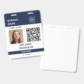 Benutzerdefinierte Lehrer-ID-Karte Schul-QR-Code N Ausweis (Vorder- & Rückseite)
