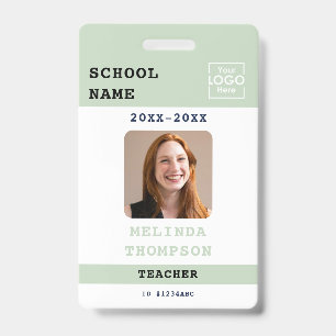 Benutzerdefinierte Lehrer-ID-Karte Schulvorlagenam Ausweis