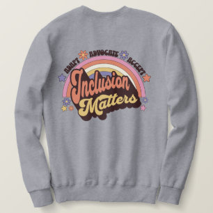 Benutzerdefinierte Lehrerinklusion Matters Retro R Sweatshirt
