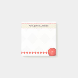 Benutzerdefinierte Lehrernamens-Apple-Post-it-Noti Post-it Klebezettel