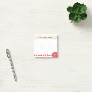 Benutzerdefinierte Lehrernamens-Apple-Post-it-Noti Post-it Klebezettel