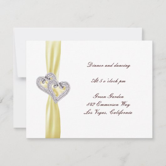 Benutzerdefinierte Lemon Herz-Empfang-Karte Einladung (Vorderseite)