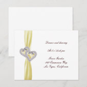 Benutzerdefinierte Lemon Herz-Empfang-Karte Einladung (Vorne/Hinten)