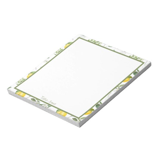 Benutzerdefinierte Lemon- und Blume-Notepad Notizblock (Rotiert)