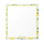 Benutzerdefinierte Lemon- und Blume-Notepad Notizblock (Vorderseite)