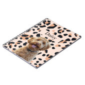 Benutzerdefinierte Leopard-Print-Hund-Foto Notizblock (Linke Seite)