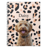 Benutzerdefinierte Leopard-Print-Hund-Foto Notizblock (Vorderseite)