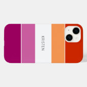 Benutzerdefinierte Lesben-Flag-Farben Streifen mit Case-Mate iPhone Hülle (Rückseite (Horizontal))