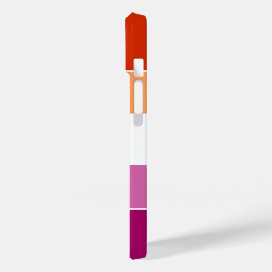 Benutzerdefinierte Lesben-Flag-Farben Streifen mit Case-Mate iPhone Hülle (Rückseite / Links)