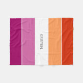 Benutzerdefinierte Lesben-Flag-Farben Streifen mit Fleecedecke (Vorderseite (Horizontal))