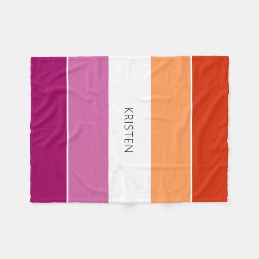 Benutzerdefinierte Lesben-Flag-Farben Streifen mit Fleecedecke (Vorderseite (Horizontal))