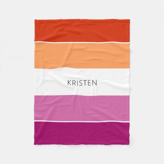 Benutzerdefinierte Lesben-Flag-Farben Streifen mit Fleecedecke (Vorderseite)