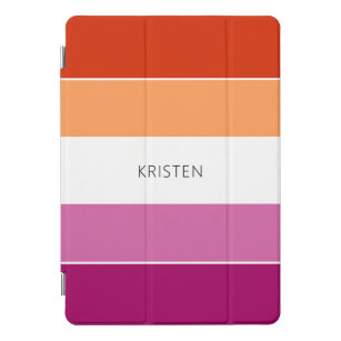 Benutzerdefinierte Lesben-Flag-Farben Streifen mit iPad Pro Cover