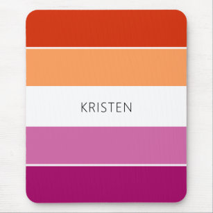 Benutzerdefinierte Lesben-Flag-Farben Streifen mit Mousepad