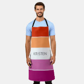 Benutzerdefinierte Lesben-Flag-Farben Streifen mit Schürze (Getragen)