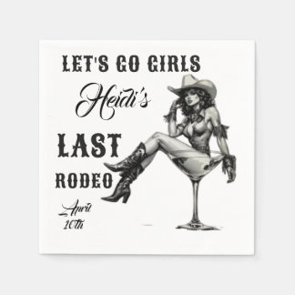 Benutzerdefinierte Let's Go Rodeo für Junggesellin Serviette