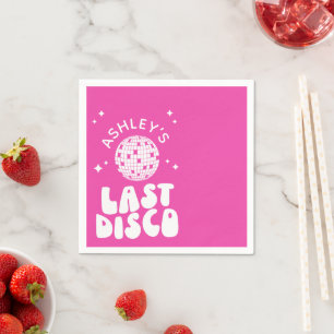 Benutzerdefinierte letzte Disco-Junggesellinnenabs Serviette