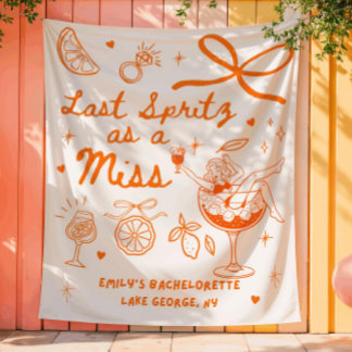 Benutzerdefinierte Letzte Spritz als Fräulein Jung Wandteppich