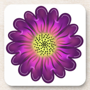 Benutzerdefinierte leuchtende Neon-Violette und Ro Getränkeuntersetzer