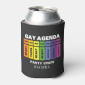 Benutzerdefinierte LGBT Party Crew Gay Agenda Rain Dosenkühler (Kanne Vorderseite)