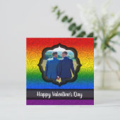 Benutzerdefinierte LGBTQ Gay Valentine's Day Card  Karte (Stehend Vorderseite)